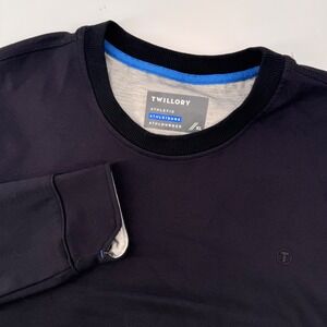 Twillory Athleisure Athlounger Men XL Navy Blue Crewneck Sweatshirt Long Sleeve